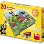 Dřevěné kostky Krtek a dopravní prostředky