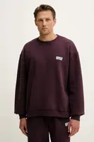 Bavlněná mikina American Vintage pánská, fialová barva, s potiskem, MPLI03B