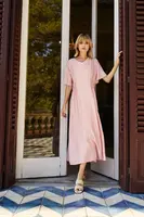 Marisse Pink Midi Dress