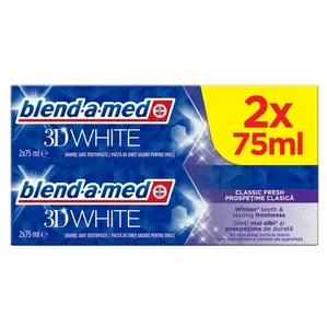 BLEND-A-MED Zubní pasta 3D White Classic Fresh 2 x 75 ml