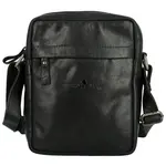 Pánská kožená crossbody taška černá - Greenwood Olwen