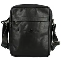 Pánská kožená crossbody taška černá - Greenwood Olwen