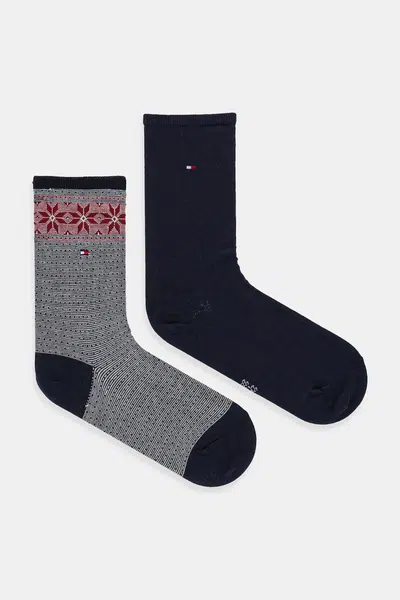 Ponožky Tommy Hilfiger 2-pack tmavomodrá barva, 701236502