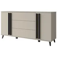 ŠIROKÁ KOMODA, béžová, 150/77,8/39,5 cm