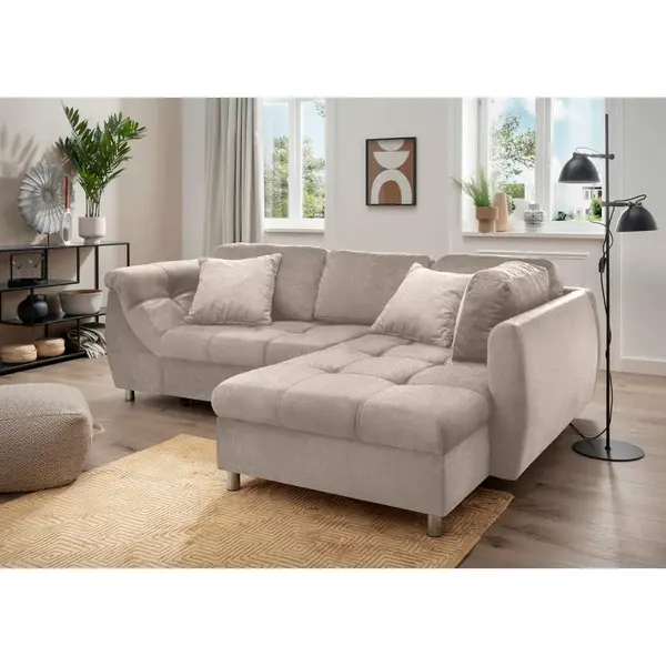 Livetastic ROHOVÁ ROZKLÁDACÍ POHOVKA, textil, šedohnědá