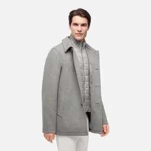 Grey Men's Coat Geox Monreale - Men's