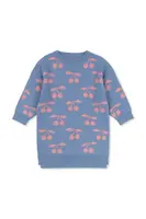 Dětské bavlněné šaty Konges Sløjd LAPIS KNIT DRESS GOTS fialová barva, mini, oversize, KS103854