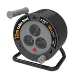 Prodlužovací kabel na bubnu - 3 zásuvky 12m SOLIGHT PB24