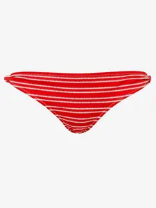 Červený dámský pruhovaný spodní díl plavek Pepe Jeans