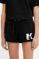 Kraťasy Karl Lagerfeld Jeans dámské, černá barva, s aplikací, high waist, A3W10125