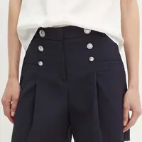 Kraťasy Liu Jo dámské, tmavomodrá barva, hladké, high waist