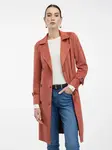 Orsay Cihlový dámský trenčkot v semišové úpravě - Dámské