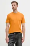 Bavlněné tričko United Colors of Benetton pánské, oranžová barva, 36JGU105U