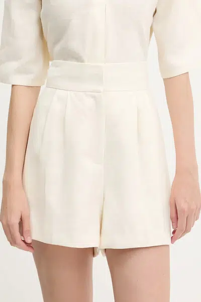 Kraťasy Undress Code dámské, béžová barva, high waist, 949