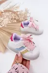 Boto Športová Obuv Detské Sneakers S Osvetlenou Podrážkou Biely-Ružový Arielle