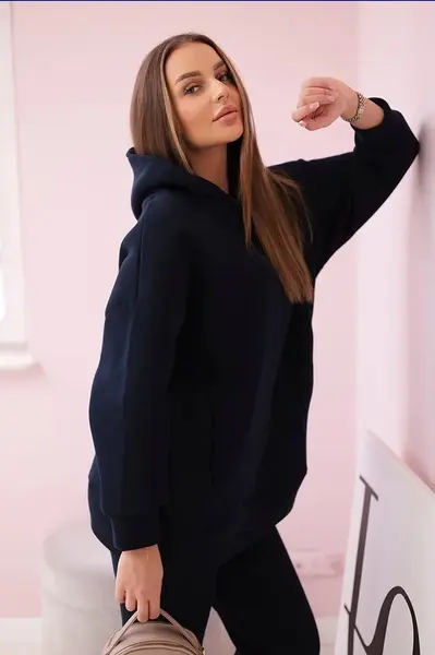 Insulated set with sweatshirt in dark blue