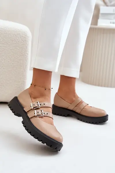 FB3 Dámske Polobotky S Pásikmi Eko Koža Terione