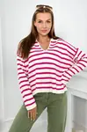 Striped sweater fuchsia