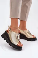 Boto Kožené Dámske Sandále Na Klíne S Ozdobou Artiker