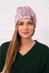 Kesi Čapica s fleece Zoja K306 ecru + bordová