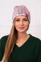 Kesi Čapica s fleece Zoja K306 ecru + bordová