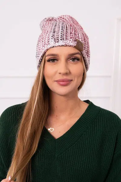 Kesi Čapica s fleece Zoja K306 ecru + bordová