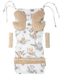 Medi Partners Stroller insert in a 4-piece set - Safari + beige Minky