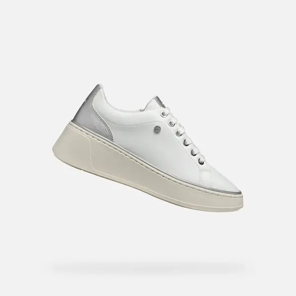 White women's sneakers Geox Sunnetty - Women's
