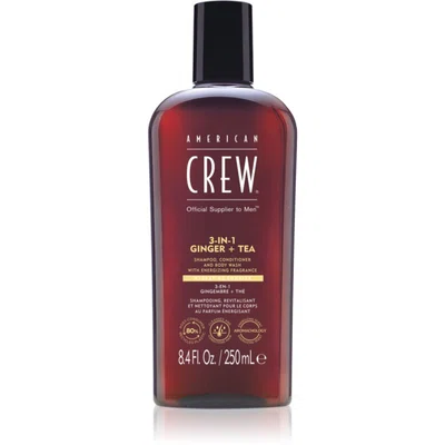 American Crew 3 in 1 Ginger + Tea 3 v 1 šampon, kondicionér a sprchový gel pro muže 250 ml