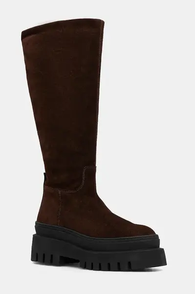 Semišové boty Steve Madden Chipp dámské, hnědá barva, na platformě, 11004664