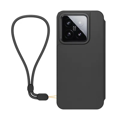 Flipové pouzdro Made for Xiaomi Book s poutkem pro Xiaomi 14, černá