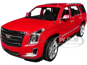 2017 Cadillac Escalade with Sunroof Red Metallic 1/24-1/27 Diecast Model Car by Welly