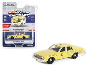 1983 Chevrolet Impala Yellow "Maryland State Police" "Hot Pursuit" Series 45 1/64 Diecast Model Car by Greenlight