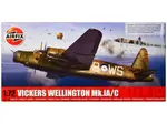 Level 3 Model Kit Vickers Wellington Mk.IA/C Bomber Aircraft with 2 Scheme Options 1/72 Plastic Model Kit by Airfix