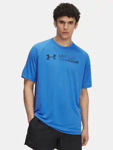Pánské tričko Under Armour UA Tech Reflective SS-BLU - Pánské