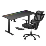 ACGAM CG-5245M Ergonomic Office Chair + 140x68cm Height Adjustable Electric Desk