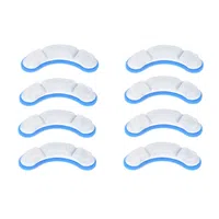 8Pcs 2L Pet Water Fountain Filters Smart Sensor Version - Blue & White