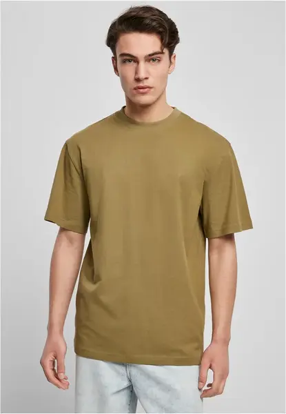 Oversized tričko v olivové barvě