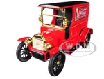 1917 Ford Model T Cargo Van "Coca-Cola" Red with Black Top 1/24 Diecast Model Car by Motor City Classics
