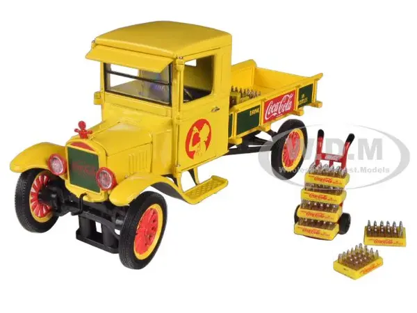 1923 Ford Model TT Coca Cola with Hand Cart and Coca Cola Bottles 1/32 Diecast Model by Motor City Classics
