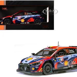 Hyundai i20 N Rally1 11 Thierry Neuville - Martijn Wydaeghe Winner "Central European Rally" (2023) 1/18 Diecast Model Car by IXO Models
