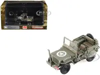 U.S. 1/4 ton Military Vehicle Olive Drab "Gen. George Patton US 3rd Army War Eagle" (1945) United States Army "Ground Power Series" 1/72 Diecast Mode