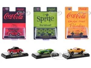 "Sodas" Set of 3 pieces Release 50 Limited Edition to 10000 pieces Worldwide 1/64 Diecast Model Cars by M2 Machines