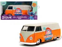 1961 Volkswagen Bus "Stitchs Surf Shack" Orange and Gray "Disneys Stitch" "Hollywood Rides" Series 1/32 Diecast Model Car by Jada