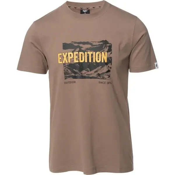 Hi-Tec REMAN Pánske bavlnené tričko, hnedá, veľkosť