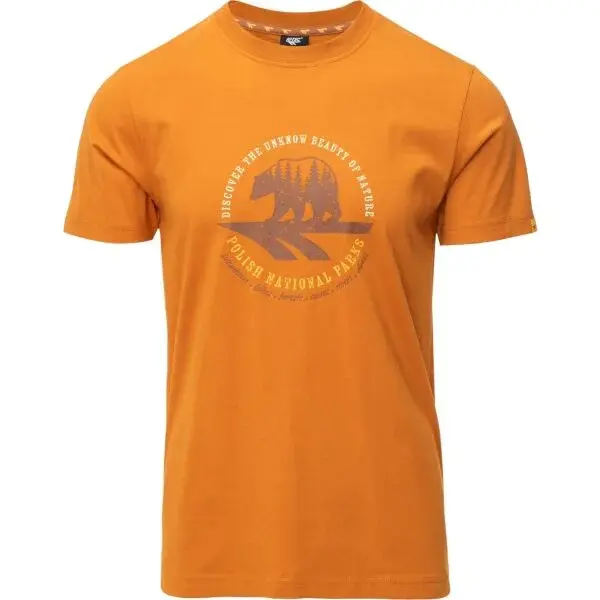 Hi-Tec HORAL Pánske bavlnené tričko, hnedá, veľkosť