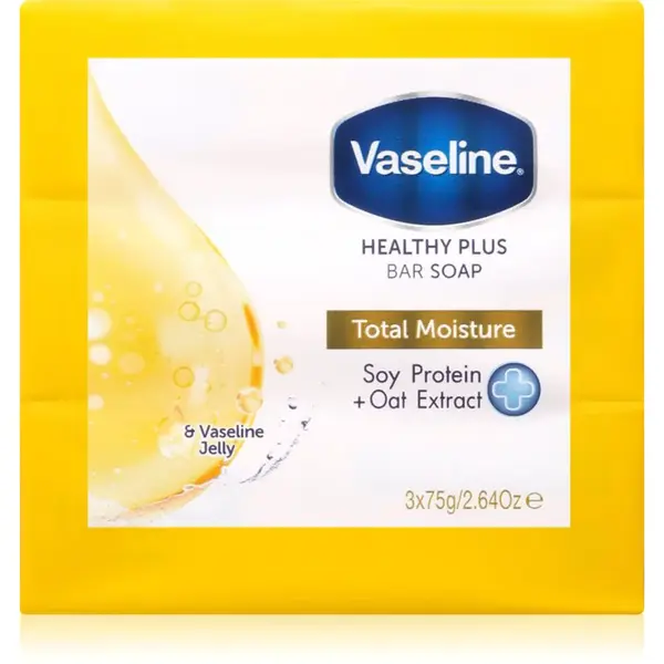 Vaseline Total Moisture Bar Soap sada tuhých mydiel 3x75 g