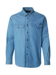 REPLAY Košeľa  modrá denim