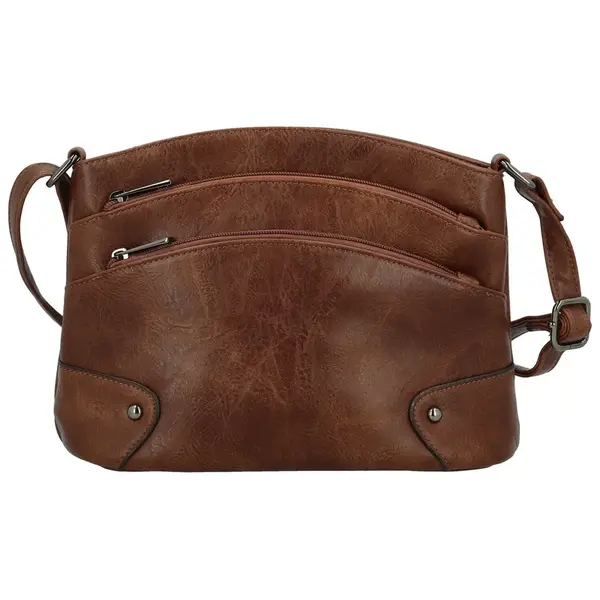Stylová dámská koženková crossbody kabelka Giada, coffee
