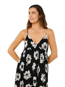 Rip curl dámské šaty Party Pack Maxi Black/Off White | Černá | Velikost S